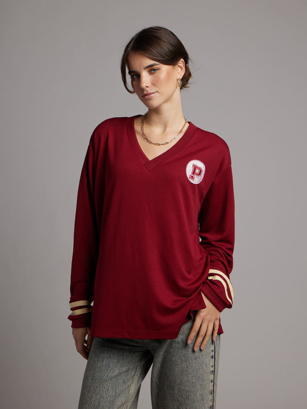 Yani Long Sleeve Tee | Savvy Red