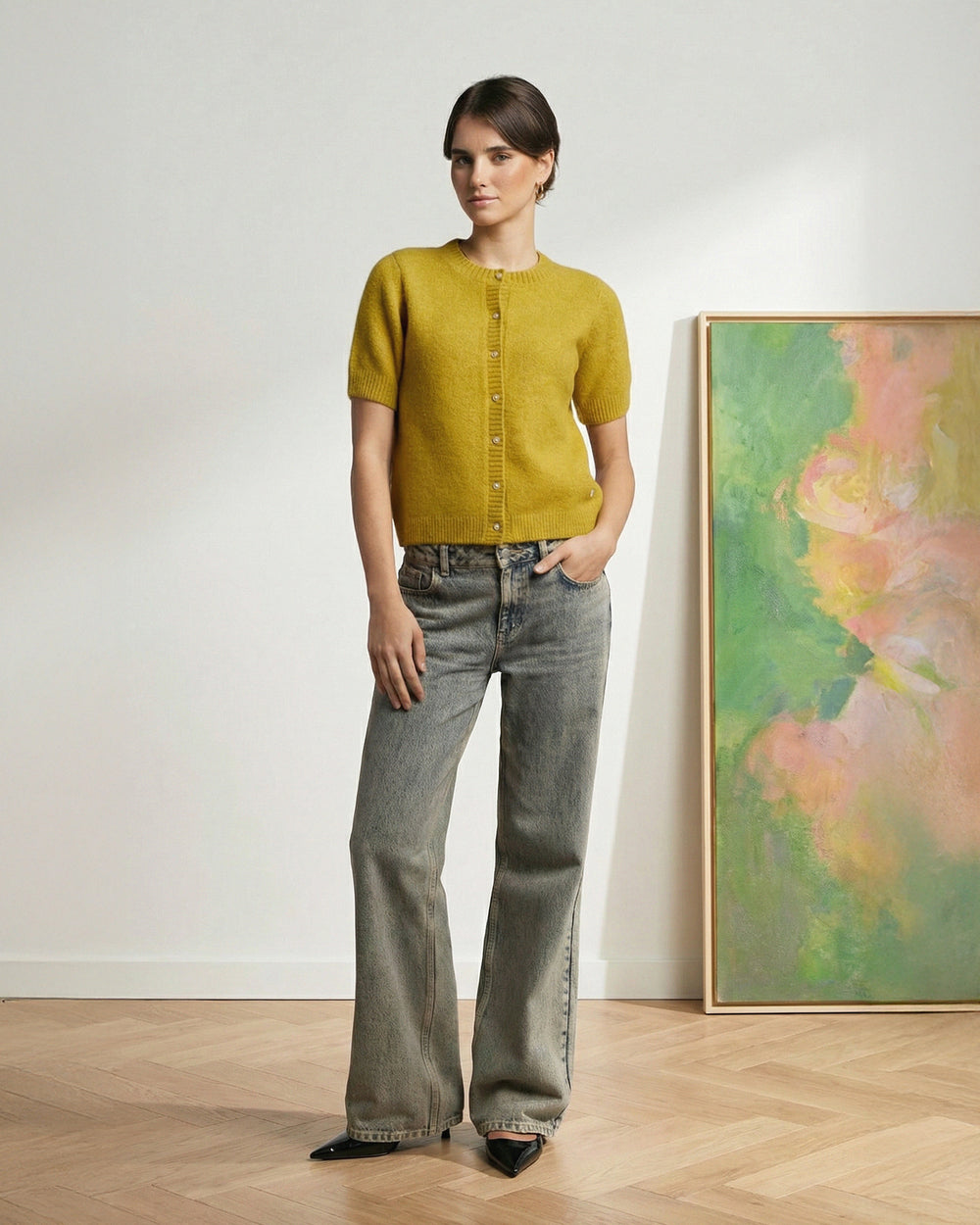Viola Vest | Golden Olive